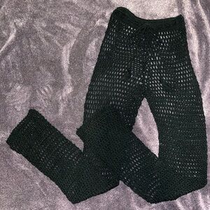 Black Crochet cover up Pants